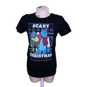 Disney Pixar Monsters, Inc.‎ Scary Christmas Womens T-Shirt Size Large cartoon